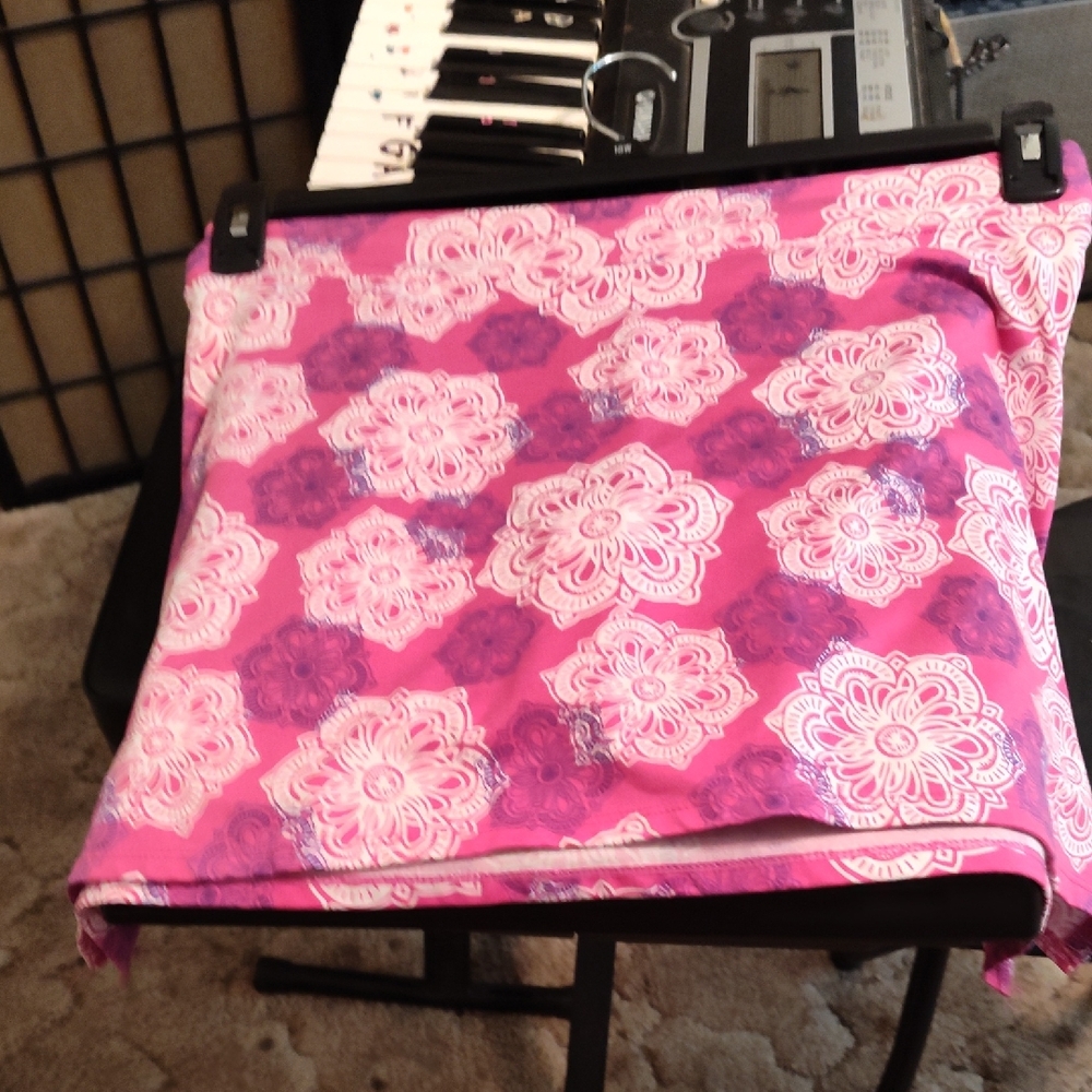 Pink and Purple Floral Skirt